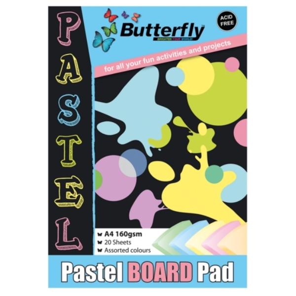 SourceDirect – Pastel Board Pad A4 Assorted Colours – 20 Sheets