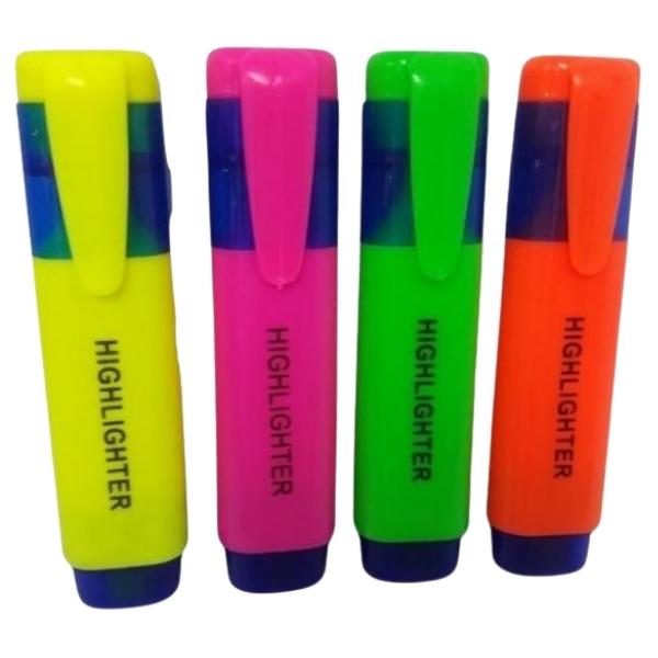 Source Direct – Neon Highlighters – 4 Piece (Assorted Colours)