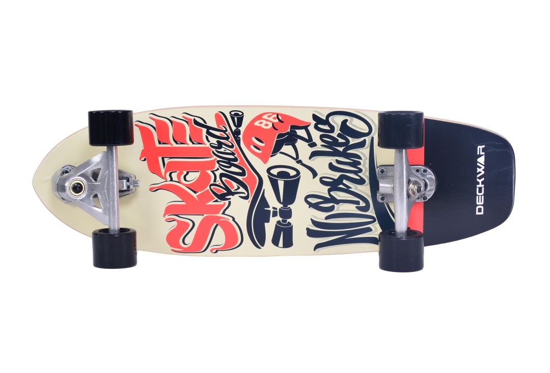 Seagull Deckwar No Brakes Surf Skate Skateboard Maple Board 29.5″ Cruiser
