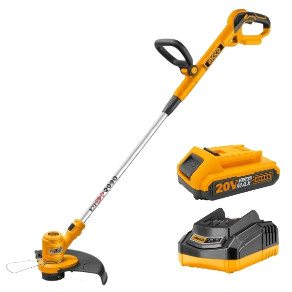 Ingco – Cordless Grass Trimmer 20V, 2.0Ah Battery and Intelligent Charger