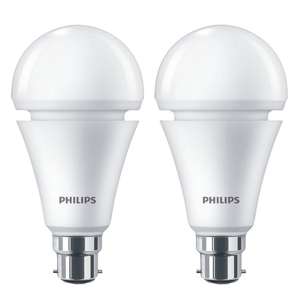 Philips – LED Lamp / Bulb A67 B22 3000K 7.5W Warm White – Pack of 2