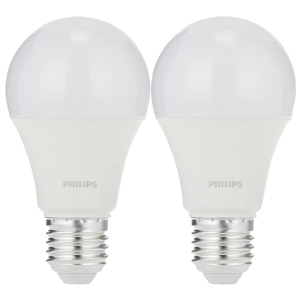 Philips – LED Lamp / Essential LED Bulb 3000K Warm Light E27 9W – Pack of 2
