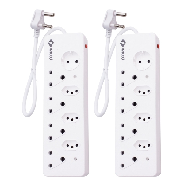 Waco – 8 Way Multiplug with Shutters – Pack of 2