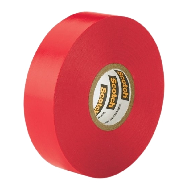 Scotch – Vinyl Electrical Tape – 3m (Red)