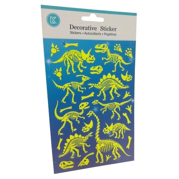 SourceDirect – Stickers / Glow-in-the-Dark Stickers – Dinosaur Skeletons
