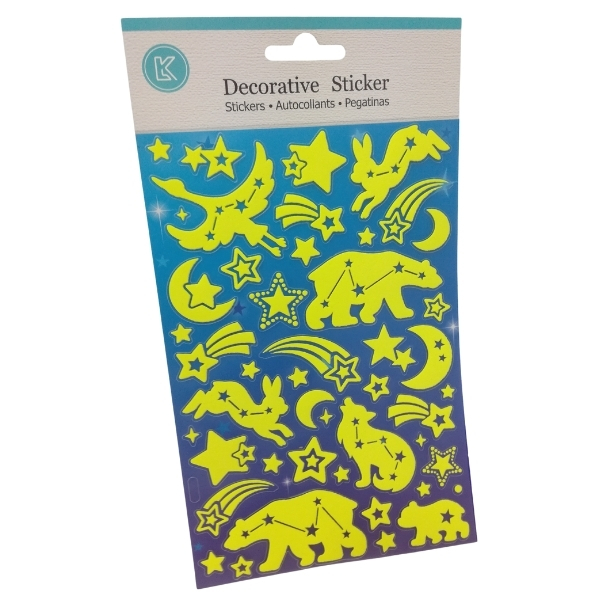 SourceDirect – Stickers / Glow-in-the-Dark Stickers – Stars, Moon & Bears