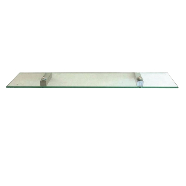 Shelca – Glass Shelf / Square Glass Shelf Pearl 50 x 12cm