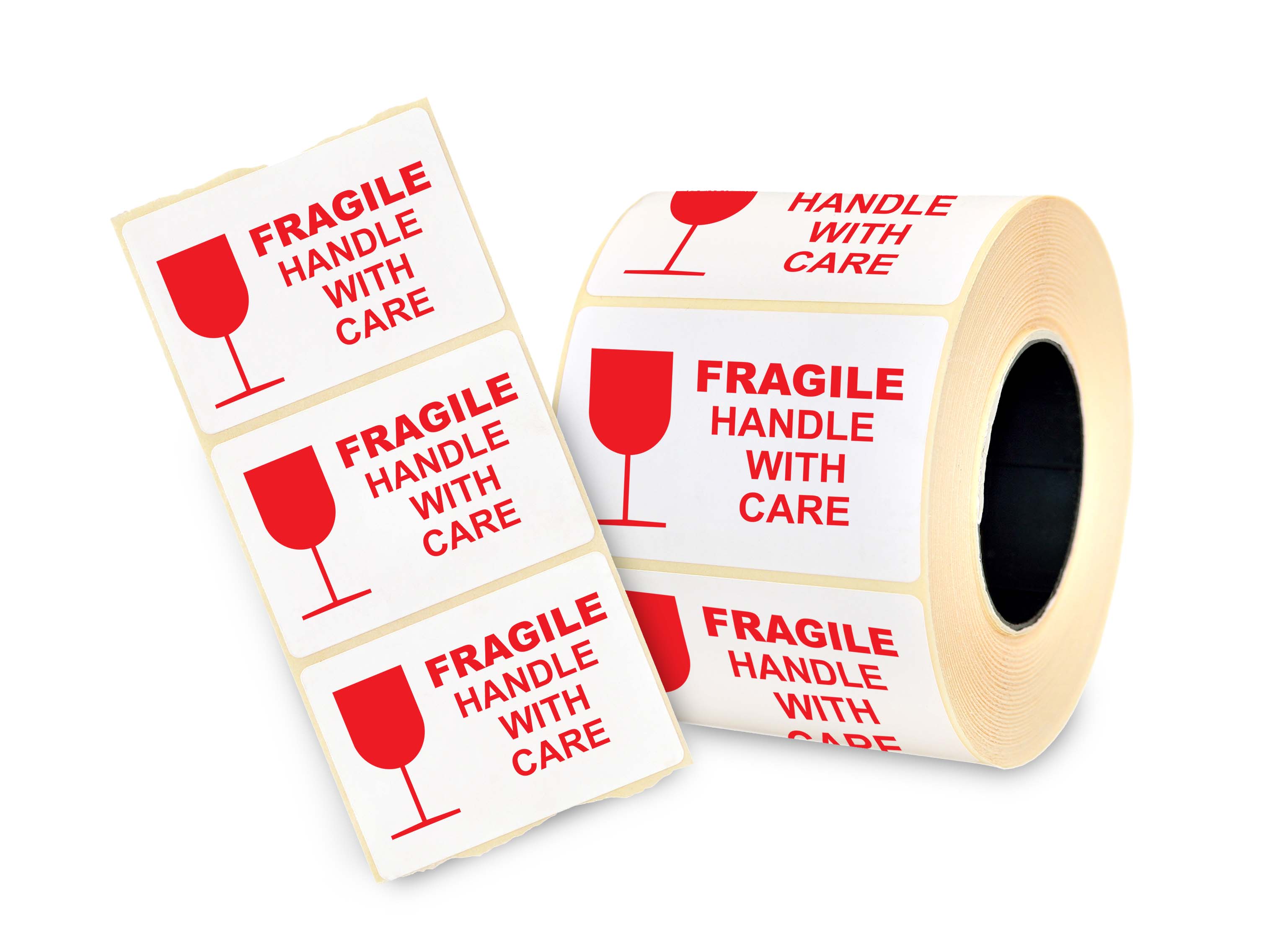 Unitac Fragile Handle With Care Labels – Roll of 1000