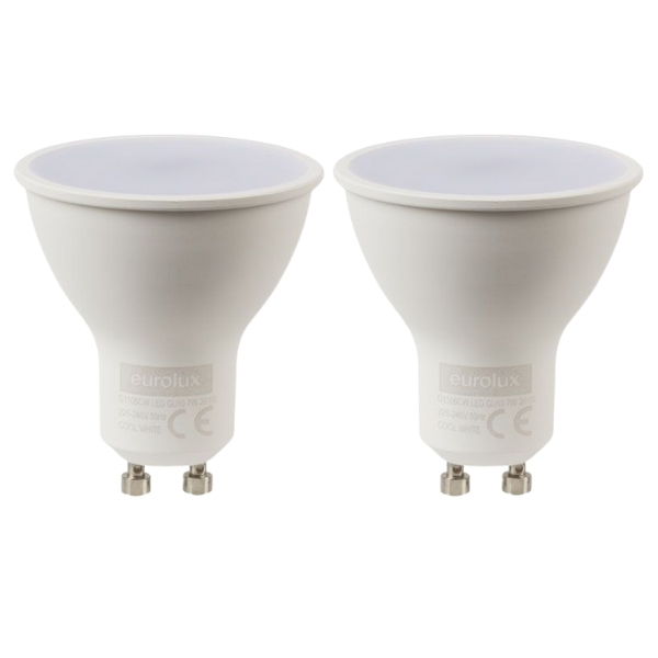 Eurolux – Rechargeable Emergency LED Lamp GU10 3W – Pack of 2