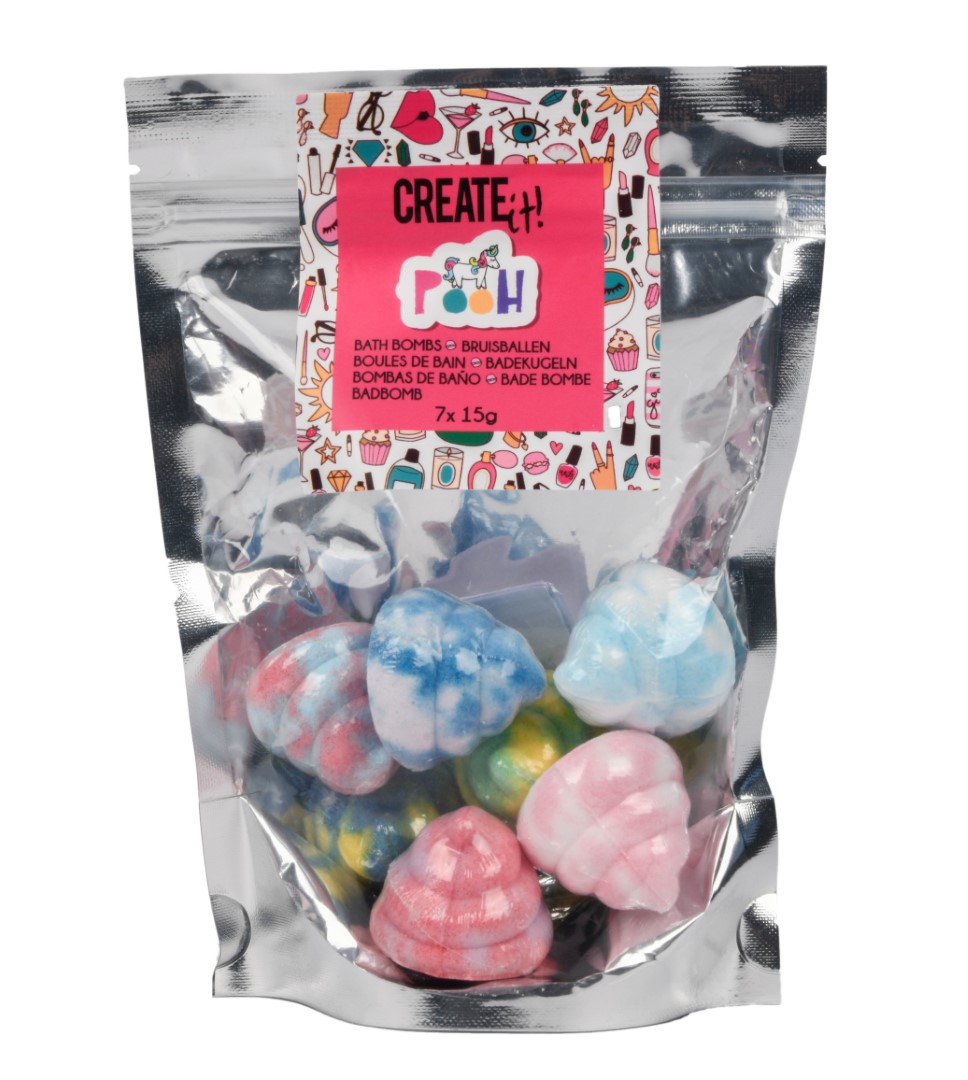 Create It! Bath Bomb Mini Unicorn Pooh – 7 Pack