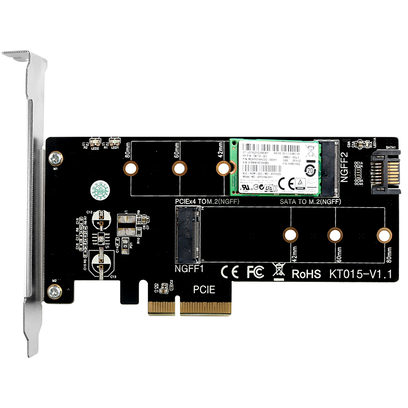M.2 PCIe/M.2 S-ATA Drive PCIe Adapter
