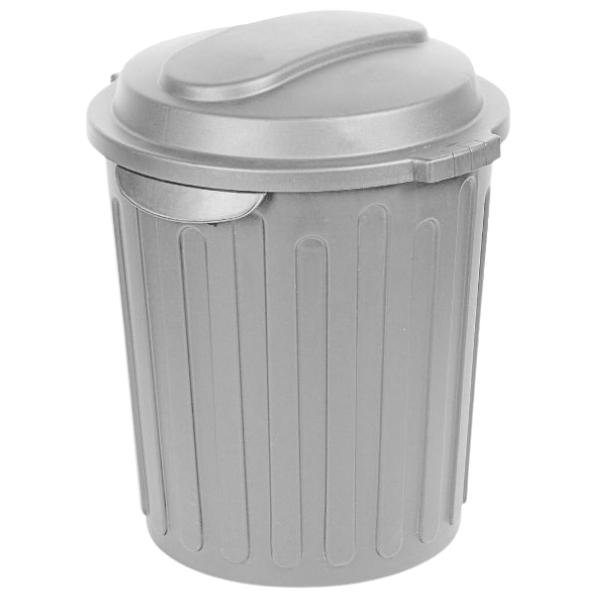 Refuse Bin / Silver Plastic Refuse Bin 60L – Pack of 5