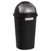 Contour – Round Refuse Bin with Flip Lid 25L – Black/Grey – Pack of 5 Contour – Round Refuse Bin with Flip Lid 25L – Black/Grey – Pack of 5