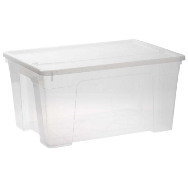 Contour – Storage Box / Storage Organiser 45L Clear – Pack of 5