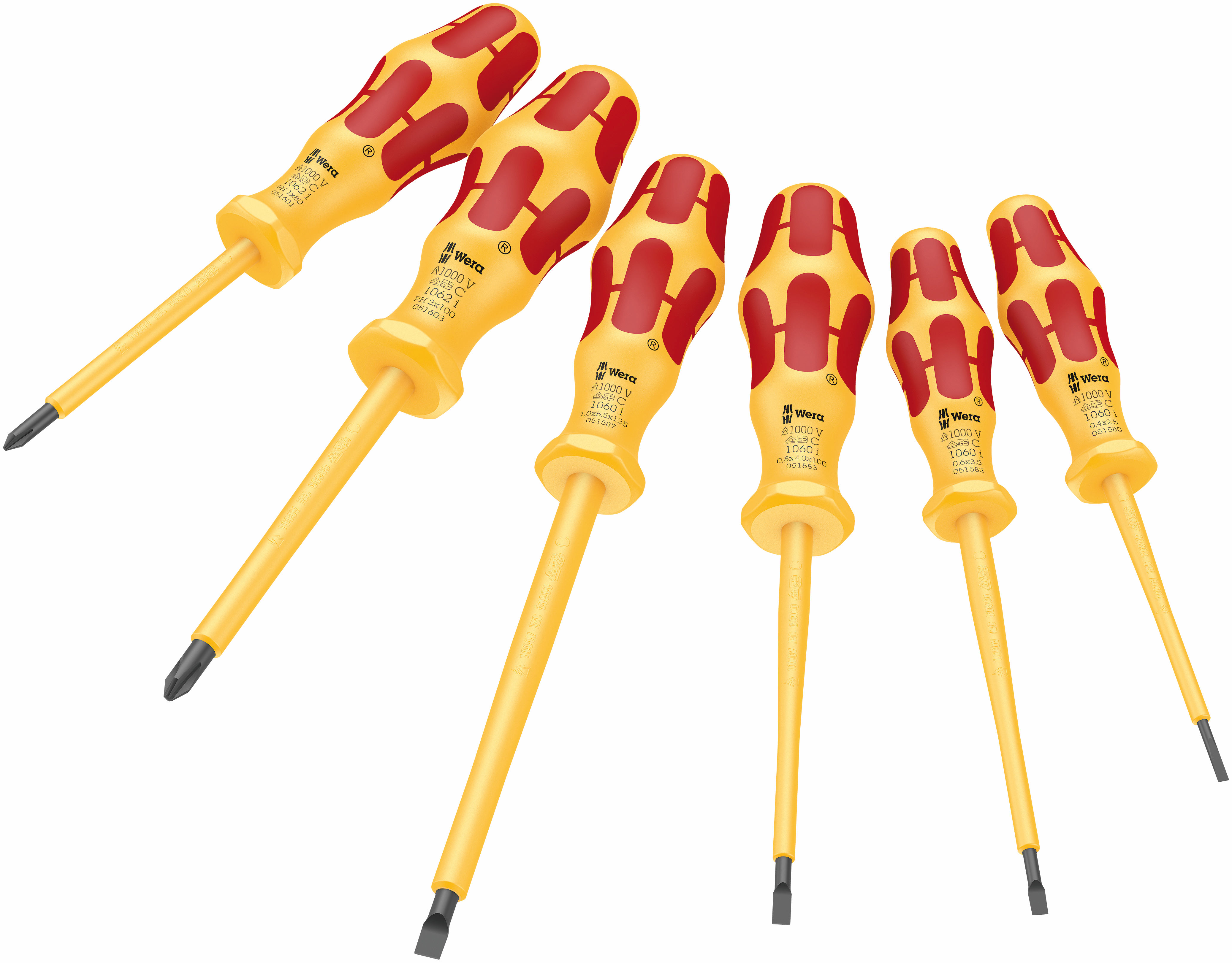 Wera – 6 Piece Kraftform 1000 VDE Screwdriver Set