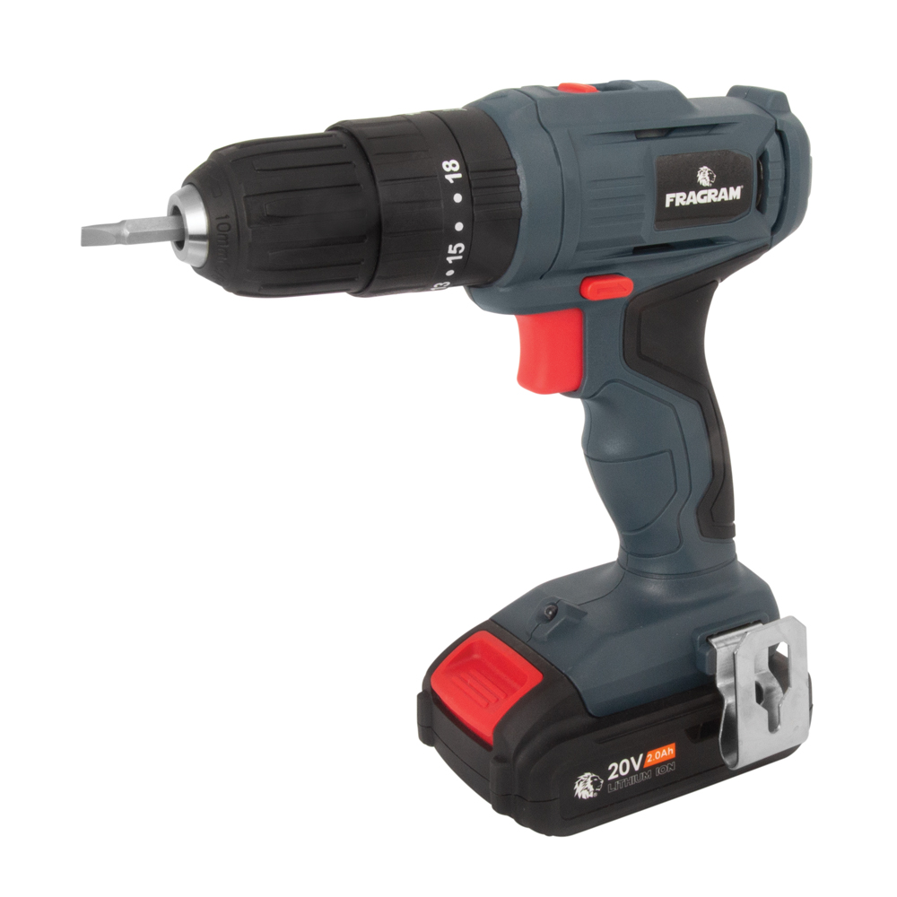 Fragram 20V Cordless Impact Drill Inclu 2.0Ah Lithium Ion Battery & Charger