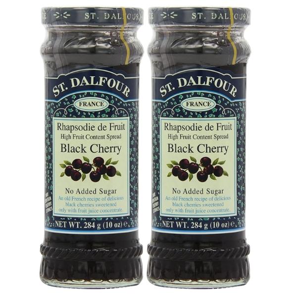 ST DALFOUR – Jam / Black Cherry Extra Fruit Jam 284g – Pack of 2