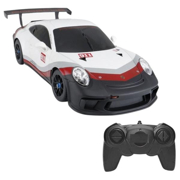 Porsche 911 GT3 Cup Remote Control Car (1:18 Scale) – White with Stripes