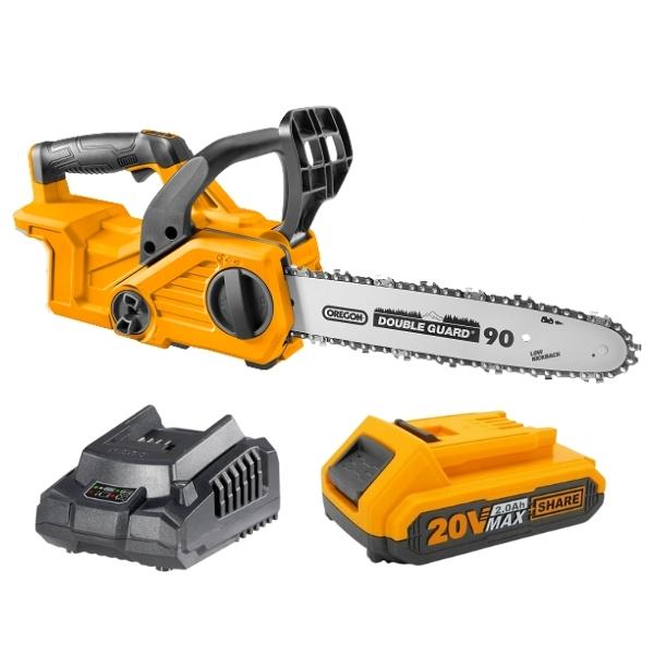 INGCO – Lithium-Ion Chain Saw 20V Including 2.0Ah Battery and Charger