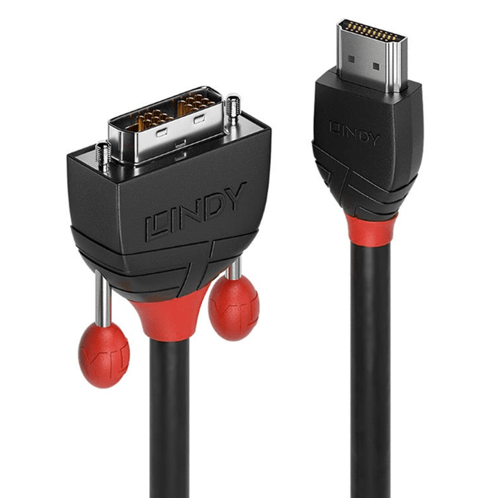 Lindy 1m HDMI to DVI-D Cable Black