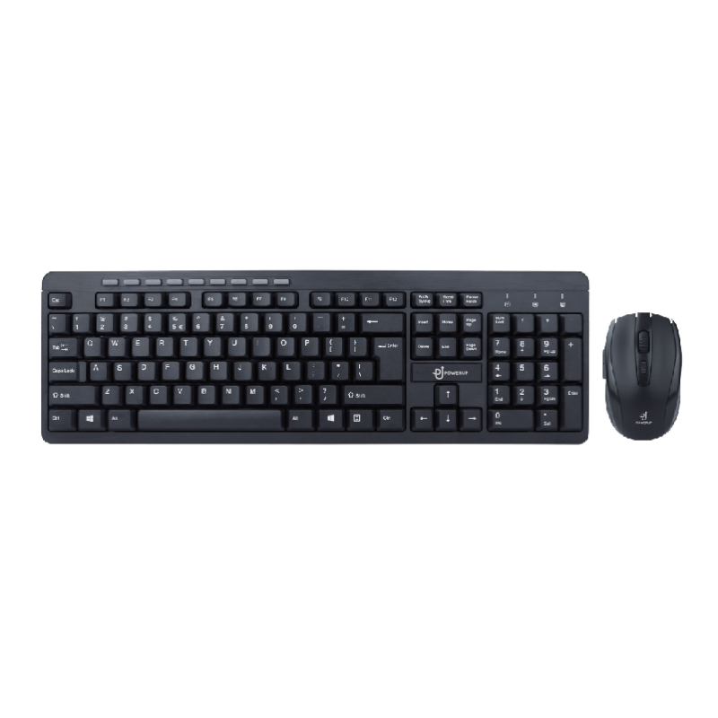 PowerUp 2.4GHz Multimedia Wireless Keyboard and Mouse Combo