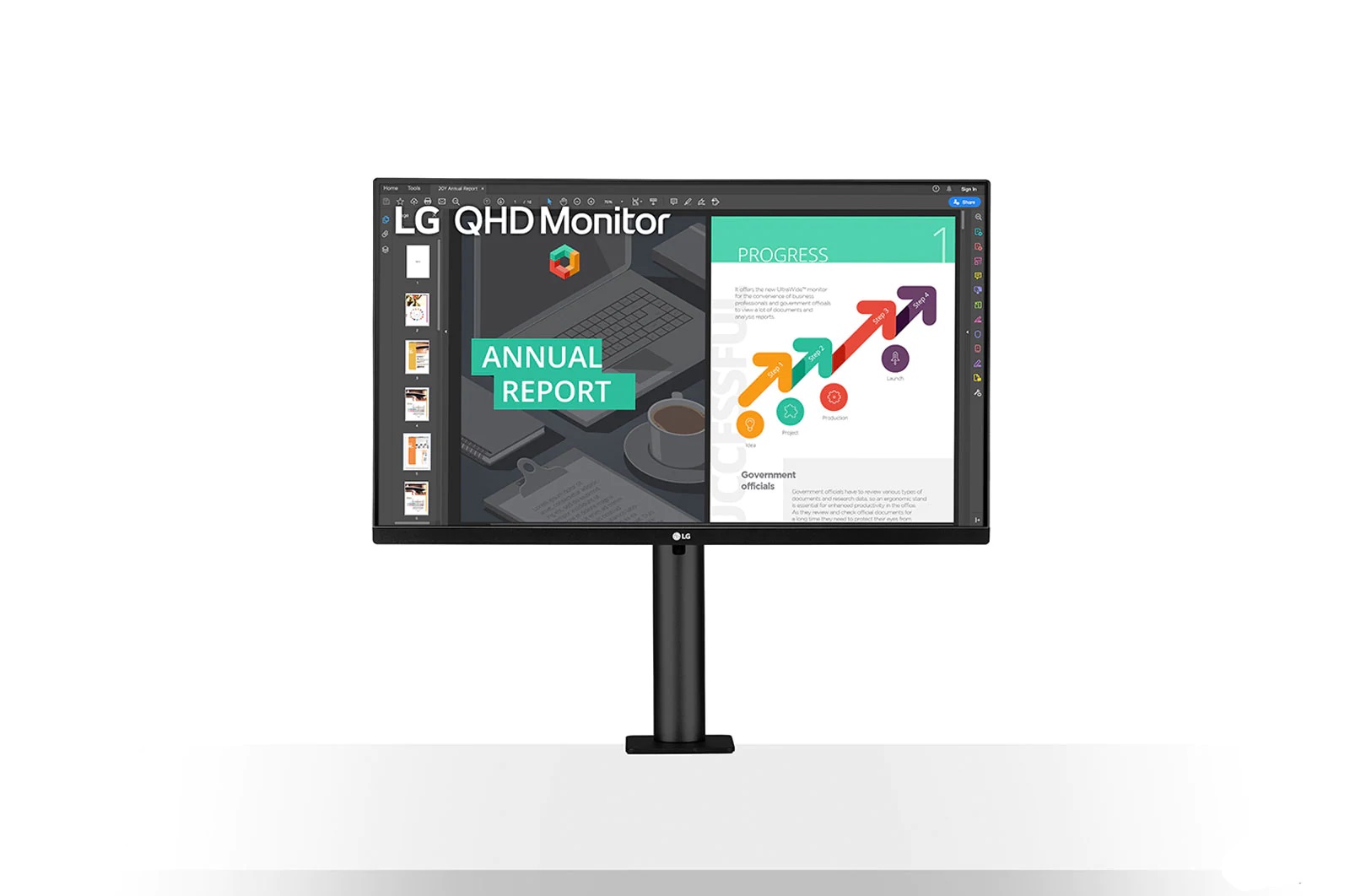 LG 27QN880 27″ QHD Ergo IPS Monitor with USB Type-C