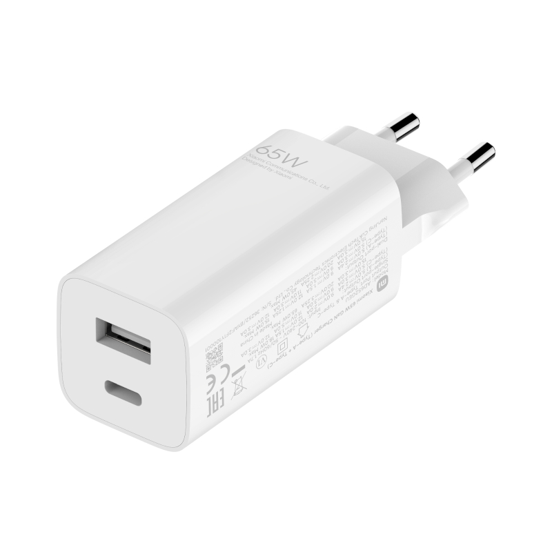 Xiaomi 65W GaN USB-A/Type-C Charger – White