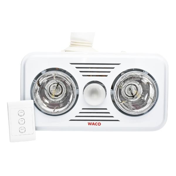 WACO – Bathroom Heater / 2 Light Rectangular Ceiling Bathroom Heater