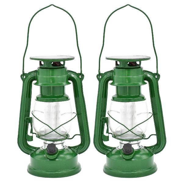 Waco – Solar Lantern / Green Lamp 24cm – Pack of 2