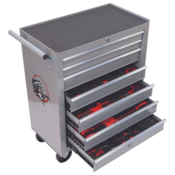 Stallion – 7 Drawer Tool Trolley on Castor Wheels – Including 188 Piece Tools