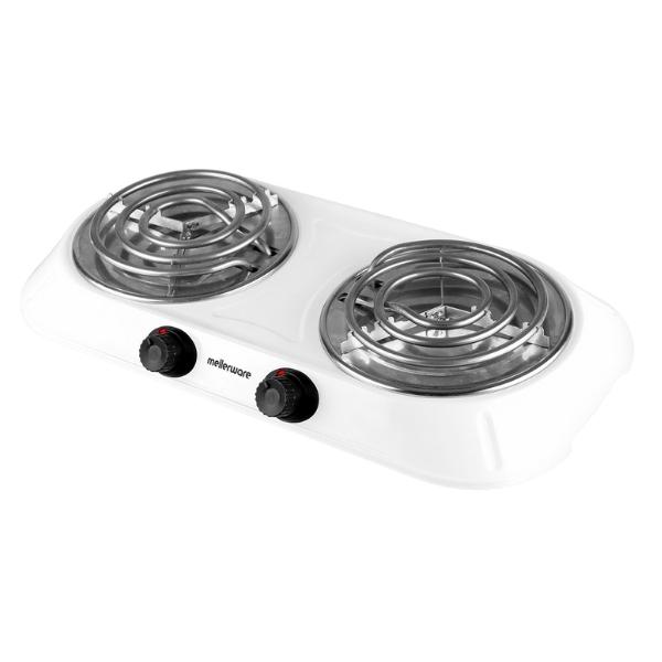 Mellerware – Hotplate Double Powder Coat Spiral Plate 2000W “Helios” – White