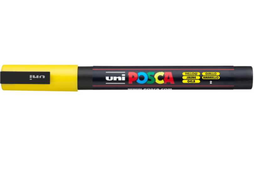Posca Fine-Point PC-3M Fine Paint Marker – 0.9-1.3mm – Yellow