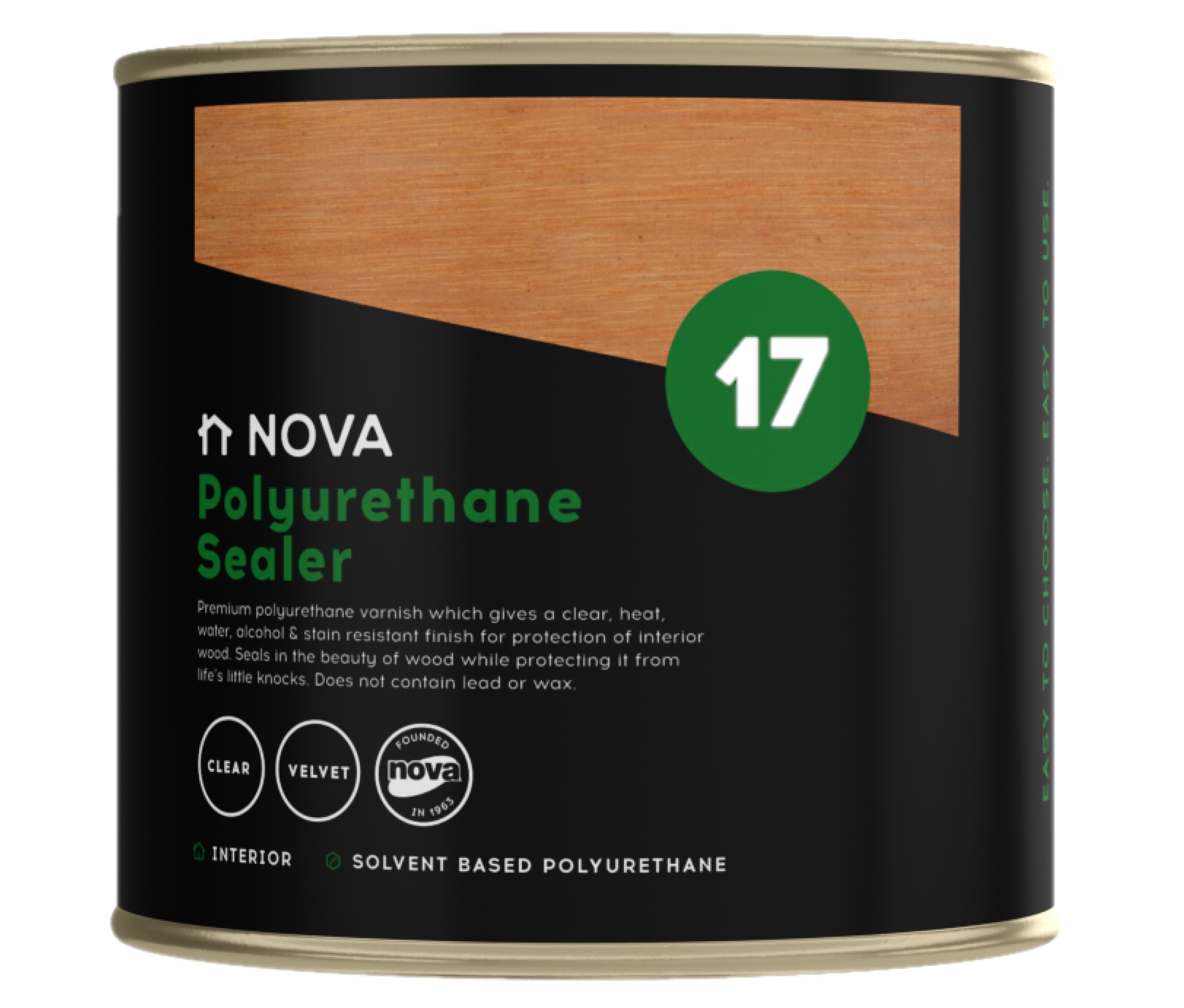 Nova 17 Polyurethane Sealer – Velvet / Clear – Interior Varnish – 5.0 L