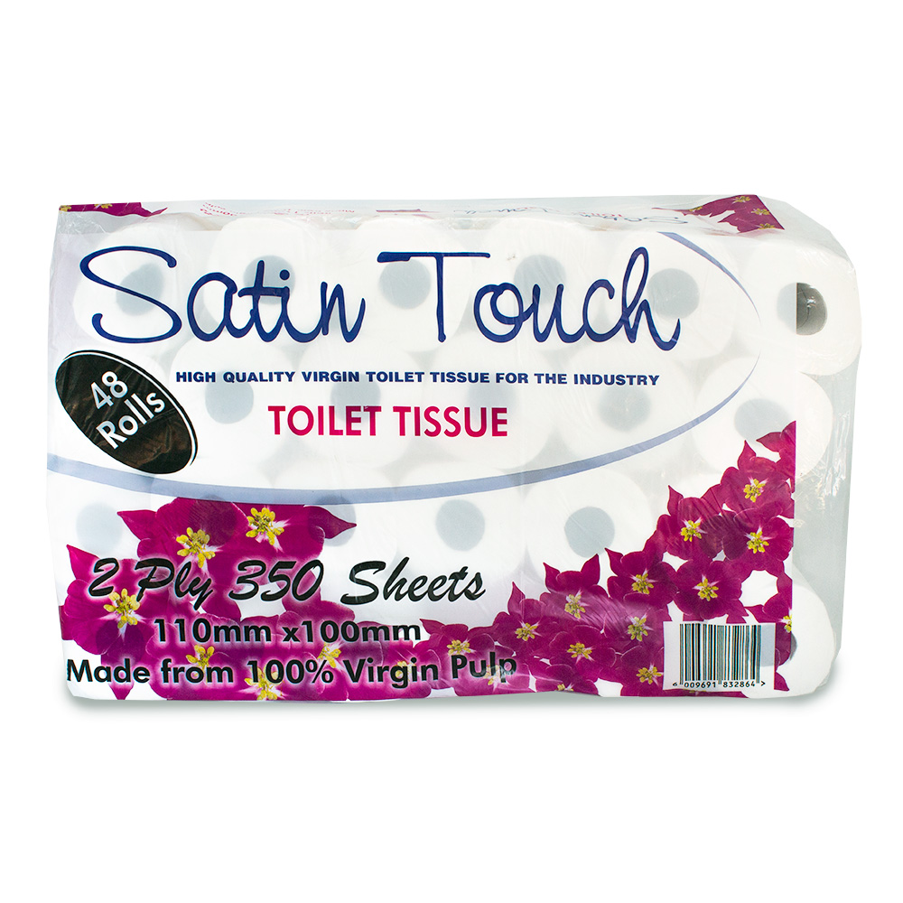 Satin Touch Toilet Paper Tissue – 2 Ply – 48 Rolls