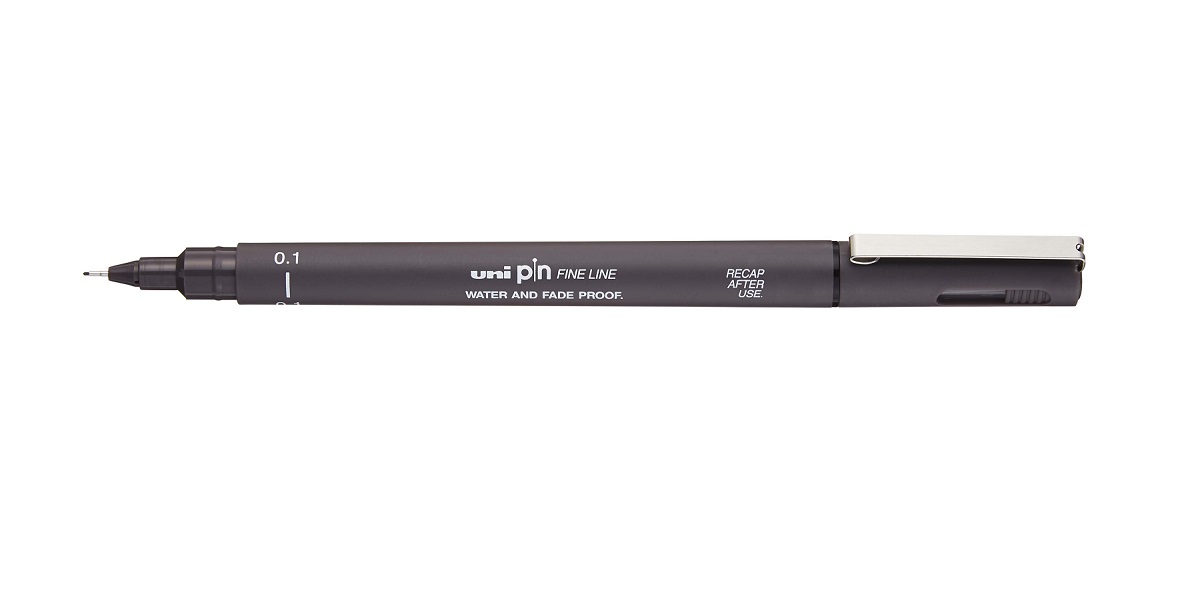 Uni Pin Fineliner 0.1mm Fine Liner Pen Dark Grey