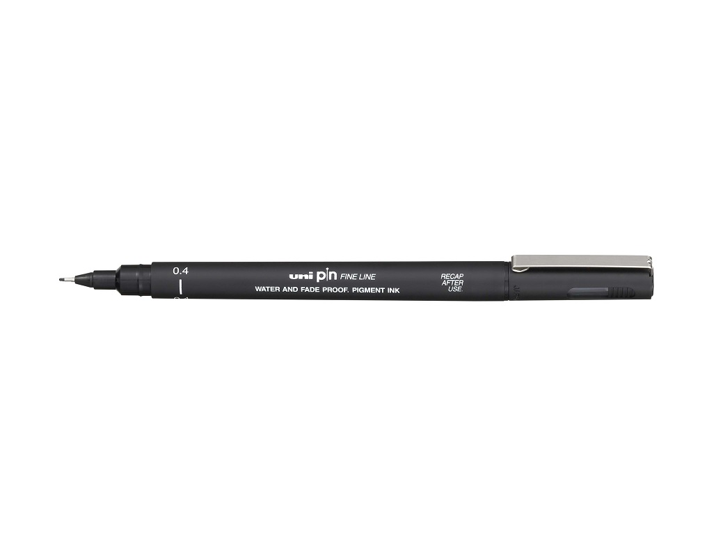 Uni Pin Fineliner 0.4mm Black Fine Liner Pen