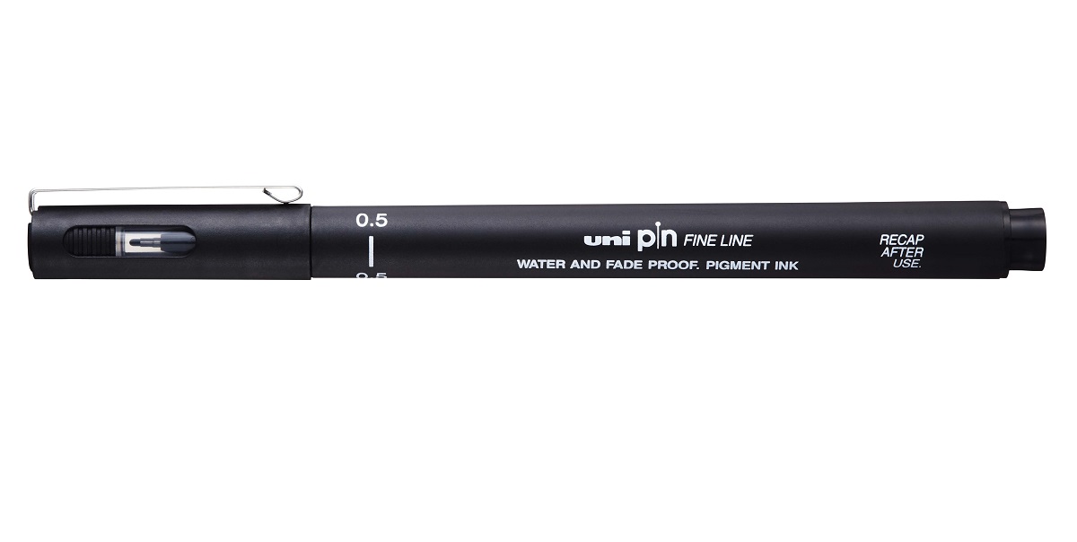 Uni Pin Fineliner 0.5mm Black Fine Liner Pen