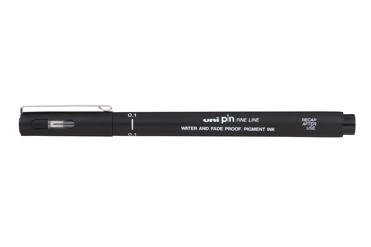 Uni Pin Fineliner 0.1mm Black Fine Liner Pen