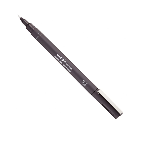 Uni Pin Fineliner 0.5mm Dark Grey Fine Liner Pen