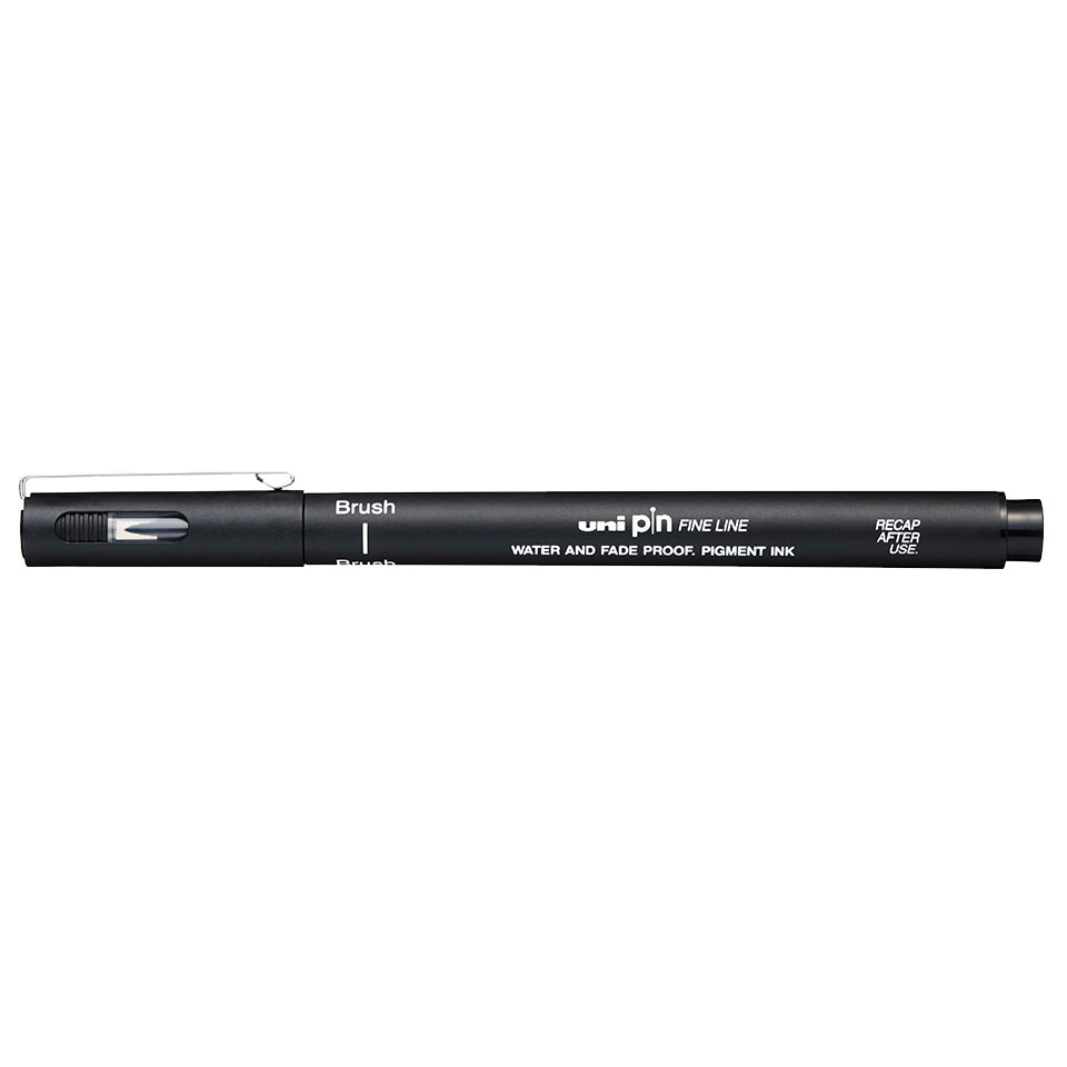 Uni Pin Brush Fineliner 0.03mm Black Fine Liner Pen