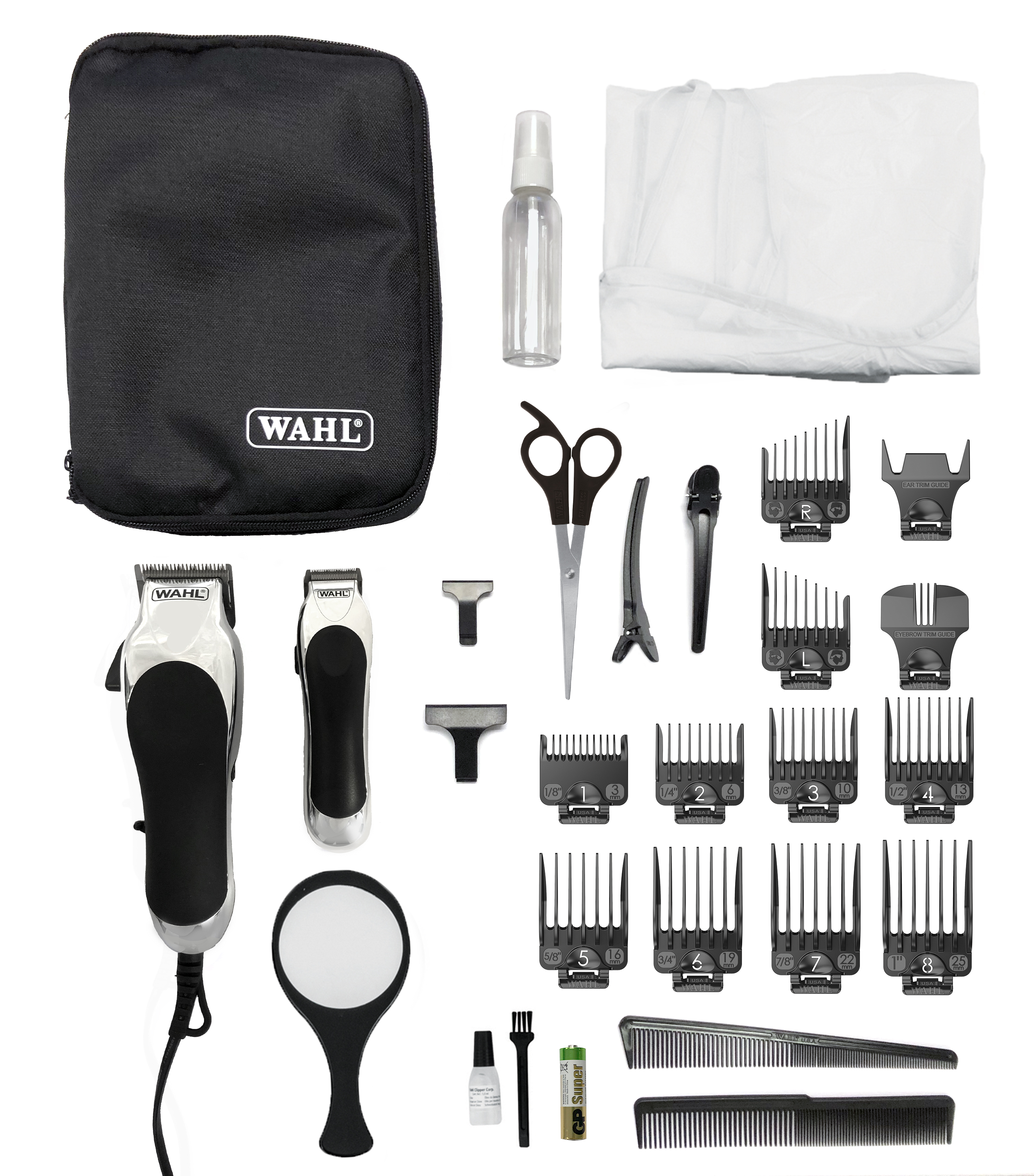 Wahl Deluxe Chrome Pro Corded Hair Clipper Kit