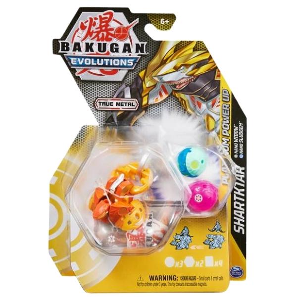 BAKUGAN EVOLUTIONS – True Metal Bakugan- Sharktar with Nano Widow & Sludgem