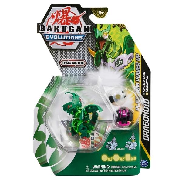 BAKUGAN EVOLUTIONS – True Metal – Dragonoid with Nano Scorcher & Siphon