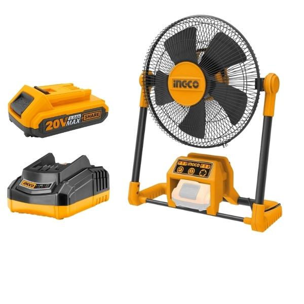 INGCO – Cordless Fan Including Battery (2.0Ah) and Charger