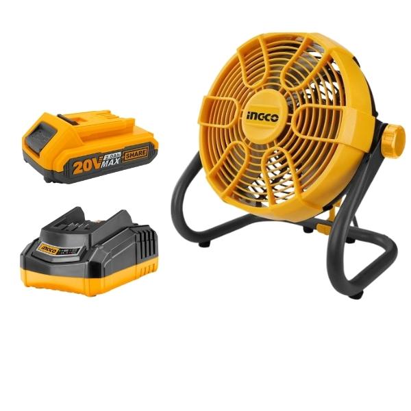 INGCO – Cordless Fan With Battery (2.0Ah) and Charger
