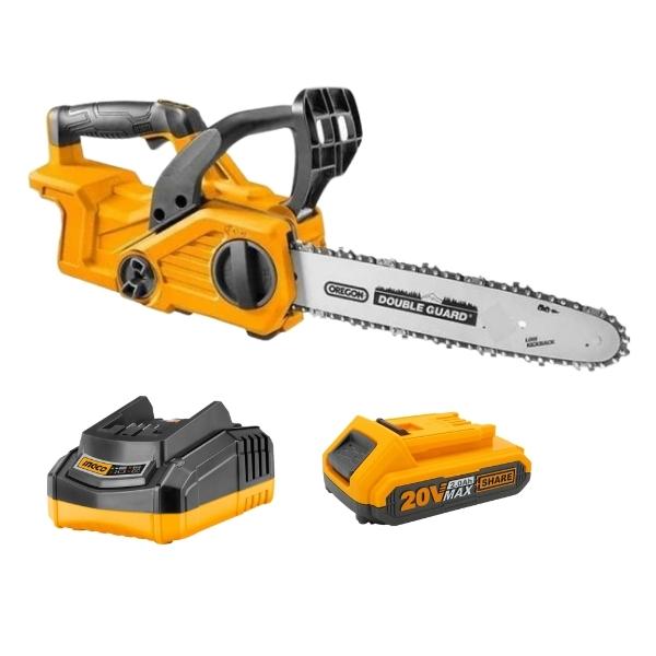 INGCO – Cordless Chain Saw with Battery (2.0Ah) and Charger