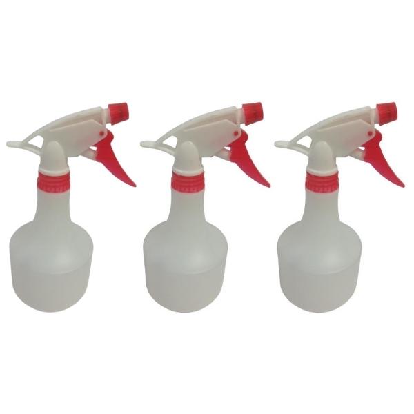 Source Direct – Plastic Trigger Sprayer Bottles 500ml – Pack of 3 (Red)