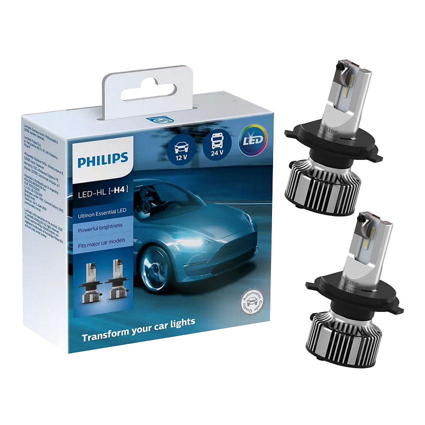 Philips Ultinon Essential LED H4 Headlight Bulb Kit