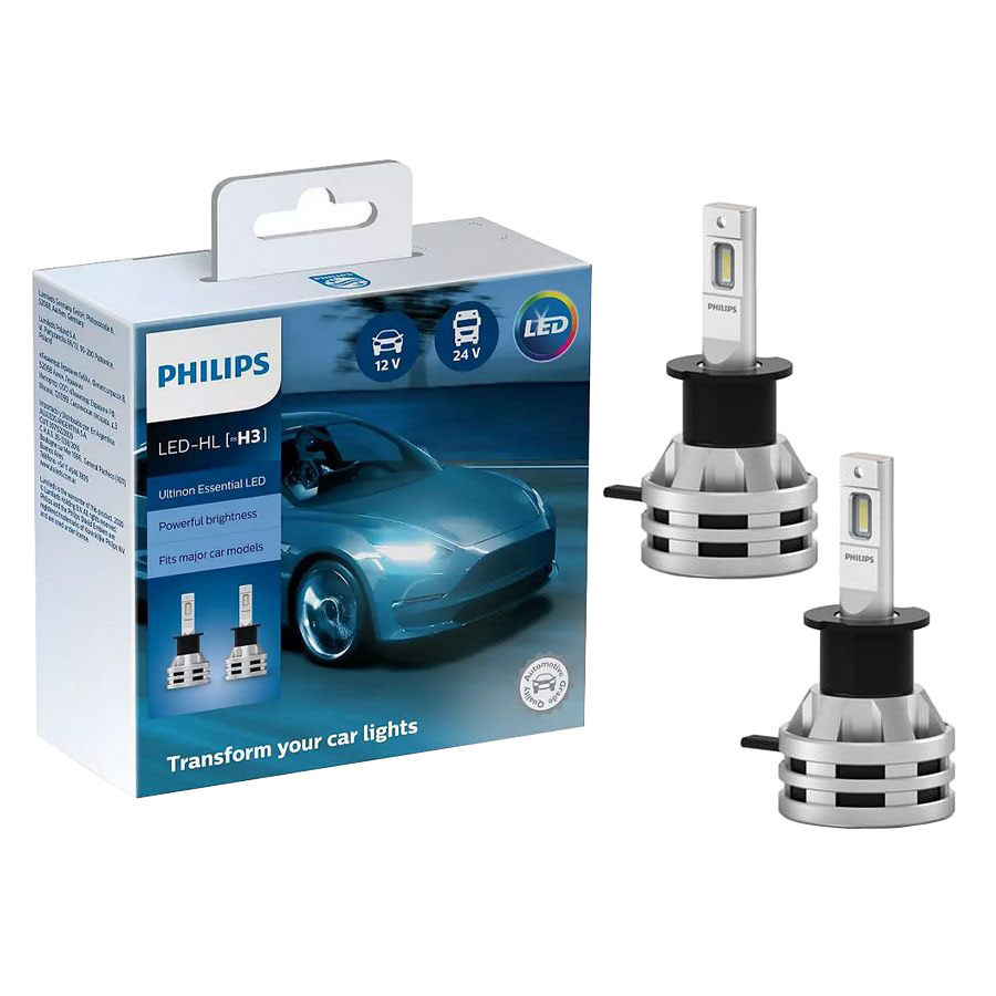 Philips Ultinon Essential H3 LED Headlight bulbs Set