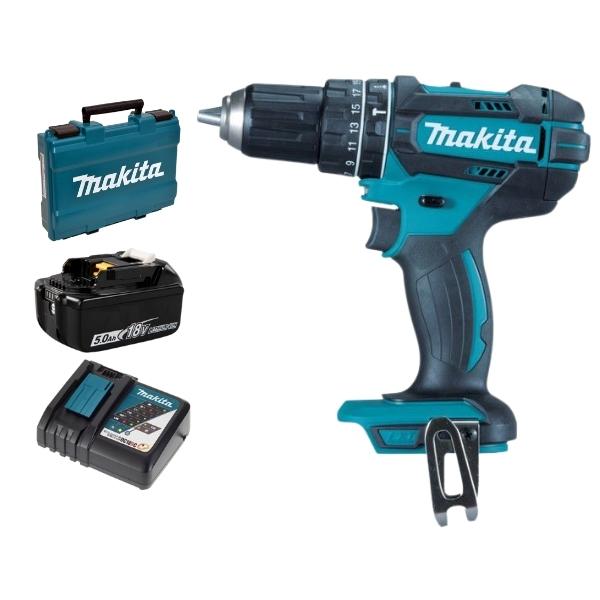 Makita – Cordless Impact Drill, Charger & 5Ah Generic Replacement Battery